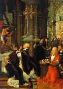 Adriaen Isenbrandt The Mass of St.Gregory oil painting on canvas